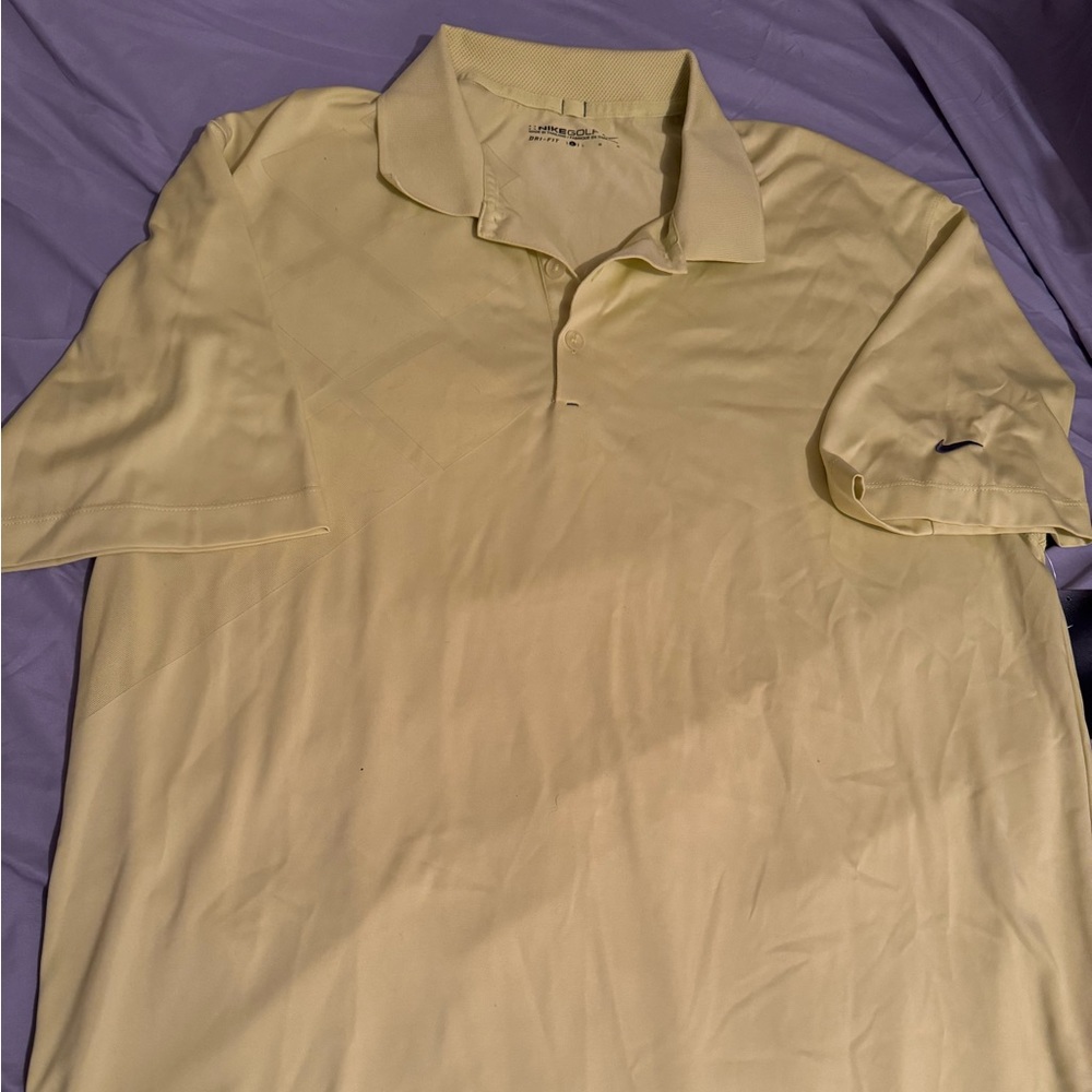 Neon Yellow Nike Golfing shirt